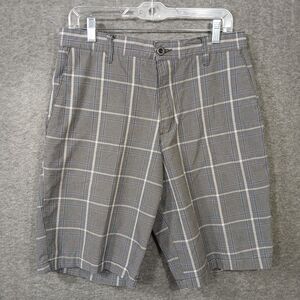 Subculture Shorts Men's Size 32 Gray, black, and white  plaid striped